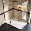 shower tray Rea Belmond White 80x100 Brush Copper