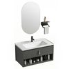 Set di mobili da bagno con lavabo River 80cm Grey