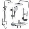 Shower set with thermostatic mixer REA Savio Chrome