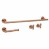 Badezimmer-Accessoire-Set Ari Brush Copper 4-teilig