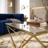 Stolik kawowy szklany Glamour Gold CS-14G