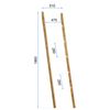 High Bamboo Shelf Ladder Cabinet 186cm