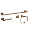 Badezimmer-Accessoire-Set GRID Brush Copper 4-teilig