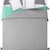 Colcha de cama doble cara Diamante Mint / L.Grey