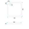 Dušo irklavimo baseinas Rea Belmond White 90x90 Brush Copper