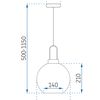 Lampe suspendue Mat 25cm APP627-1CP