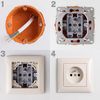 Single grounded socket OSTE JNH001-G Beige