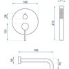 Wall Mounted Bath faucet Rea Lungo White Matt + Box