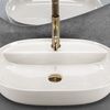 Countertop Basin REA Aura 61 Ecru Shiny