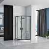 Shower enclosure REA Look Black 80x80