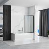 Bathtub screen Rea Lagos Fix 80 Black