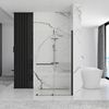 Shower screen Rea Cortis Black 100