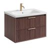 Тумба для ванной с раковиной REA Sherry 60cm Brown Walnut