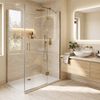 shower tray Rea Belmond White 80x100 Brush Gold