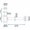 Umivaonik Siphon Klik-Klak Univerzalno Copper