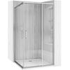 Shower Enclosure Rea City 80x100 Nickel Brush