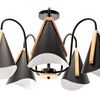 Lampa Sufitowa Skandynawska Pięcioramienna APP607-5C Czarna