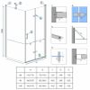 Shower enclosure Rea Molier Chrom 80x80