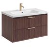 Тумба для ванной с раковиной REA Sherry 80cm Brown Walnut