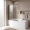 Sliding bathtub screen REA Dario Black 100