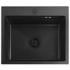 Стоманена мивка с комплект аксесоари 3 бр. REA Leo 50 Black