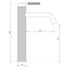Bathroom faucet Rea Argon Brush Copper high