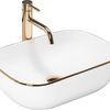 Lavabo sobre encimera Rea Belinda Gold Edge