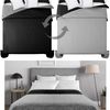 Colcha de cama doble cara Diamante Black / L.Grey