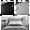 bedspread- quilted/double-sided Diamante Black / L.Grey