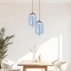 Lampa LED Sufitowa Wisząca Szklana APP443-CP Niebieska