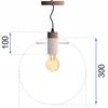 Lampa sufitowa wisząca Lassi 30 cm APP041-1CP Różowe Złoto