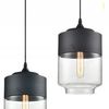 Lampada da soffitto pensile di vetro Zenit C Black