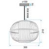 Lampe suspendue BOHO APP1631-1CP 30cm