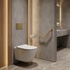 Barre d’appui d’angle pour salle de bain BRUSH GOLD