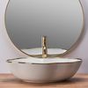 Countertop washbasin Rea Pearl Gold Edge