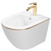 Bidet Rea Carlo Mini White Gold Edge