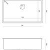 Stainless steel sink ANTHONY 80 COPPER