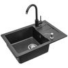 Sinks granit Nils Black set 5in1