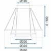 Lampa LED G040-3CP Black