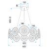 LÁMPARA LED COLGANTE DE TECHO SWE071-CP 60cm GOLD