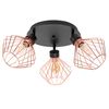 Lampă metalică loft plafon trandafir negru APP536-3C