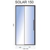 Душевые двери Rea Solar 150 Black MAT