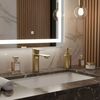 Bathroom faucet Rea Drop Brush Gold low
