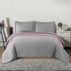 Colcha de cama doble cara Inez L.Grey-Pink