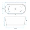 Freestanding Acrylic Bathtub OFELIA 170