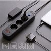 Prelungitor Multipriză 3 prize + 2x USB-A + USB-C JNH024-3B Black