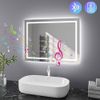 LED Spiegel 90x60cm PRO SQR BLUETOOTH