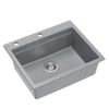 Granite sink KURT 110 WORKSTATION Grey Metallic
