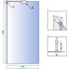 Shower screen Rea Aero N 110 Transparent