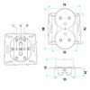 Double grounded socket OSTE JNH002-G White